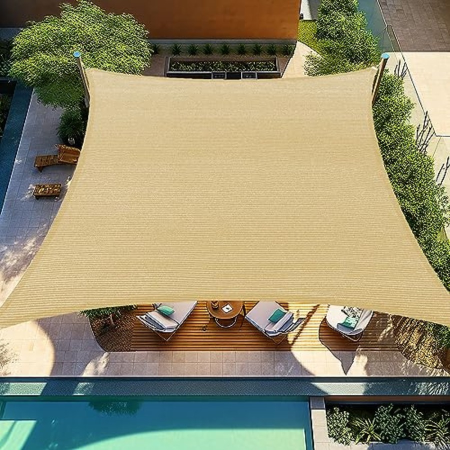 Sun Sail Shade - 12'x16' Sun Shade Sails Curved Canopy