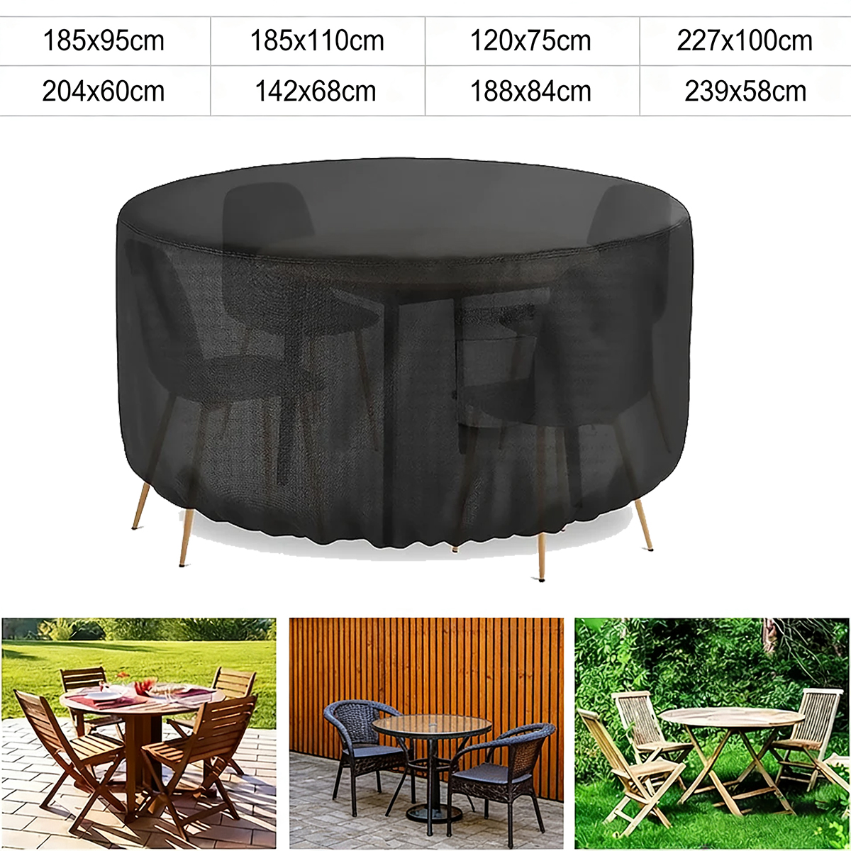 Outdoor Furniture Design - Multi Size Round Patio Furniture Cover
