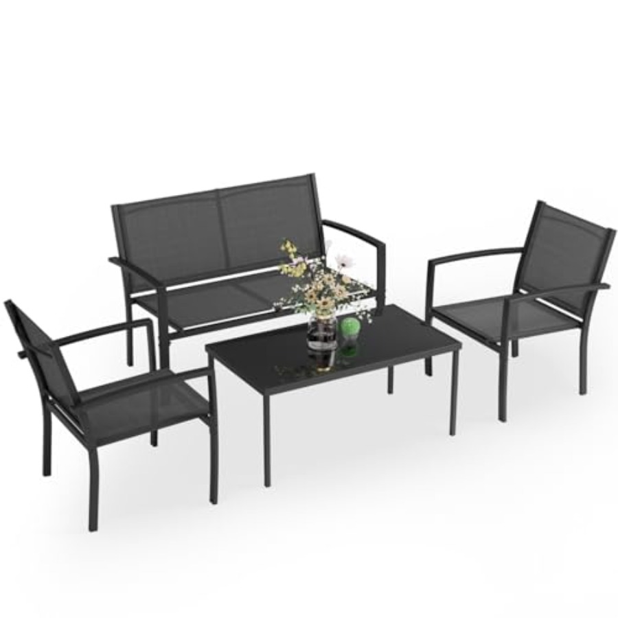 Outdoor Furniture Set - Greesum 4 Pieces Patio Furniture Set