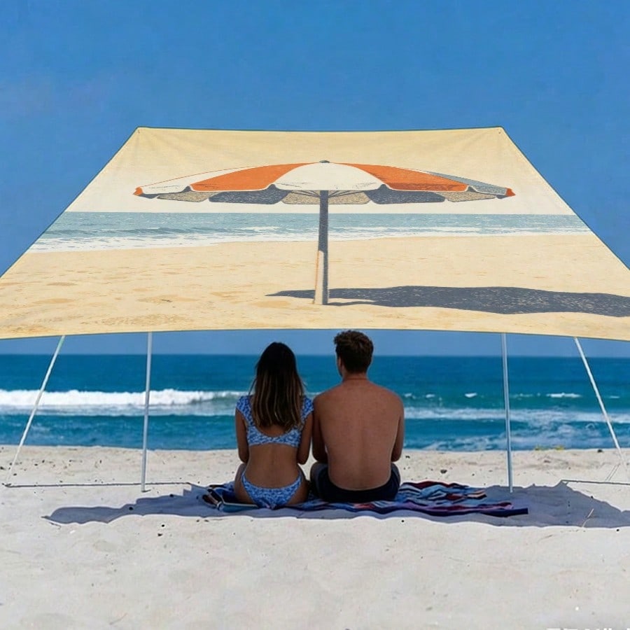Sun Sail Shade - 1pc Beach Sunshade Cloth, Outdoor Sun