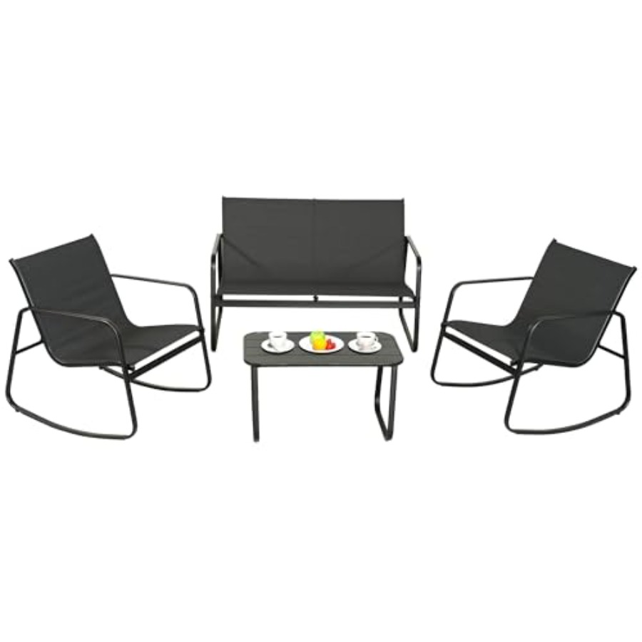 Outdoor Furniture Set - GEONKAI 4 Piece Patio Furniture Set