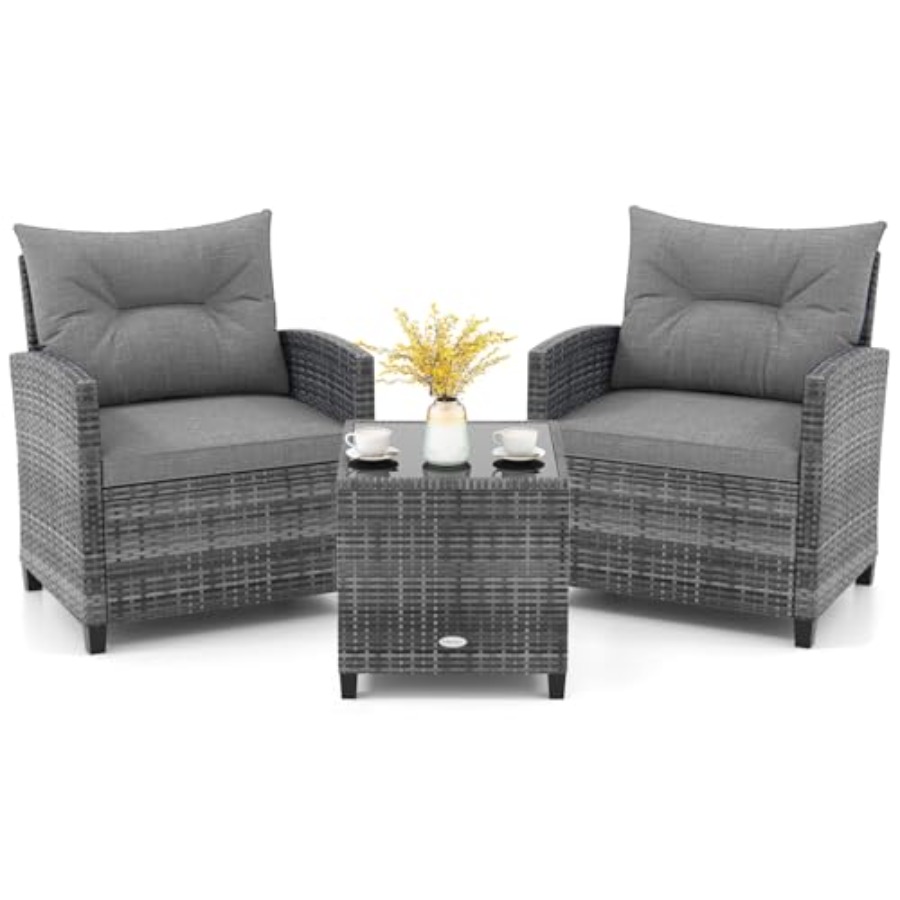 Outdoor Furniture Set - KOTEK 3 Piece Patio Furniture Set