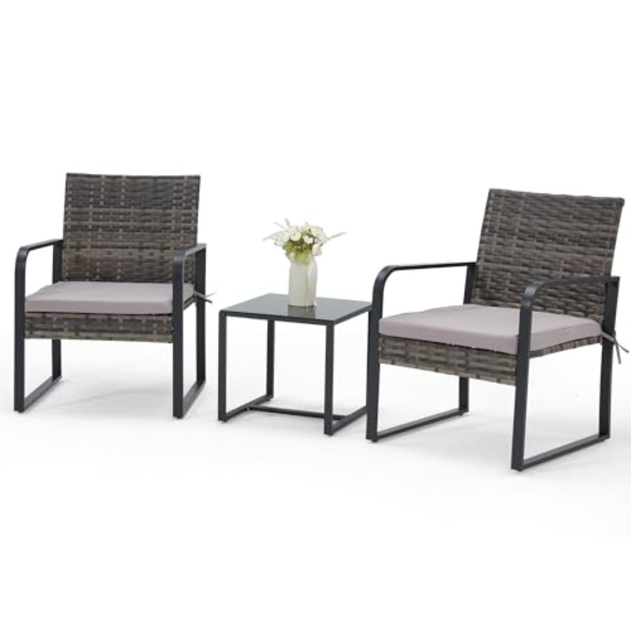 Outdoor Furniture Set - Bezseller 3 Piece Outdoor Patio Furniture