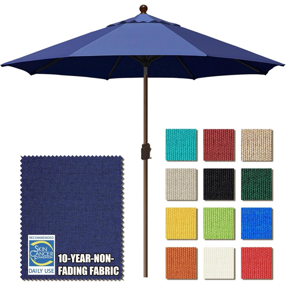 Outdoor Furniture Year Round - USA 10-Year-Non-Fading 10Ft Market Umbrella Patio