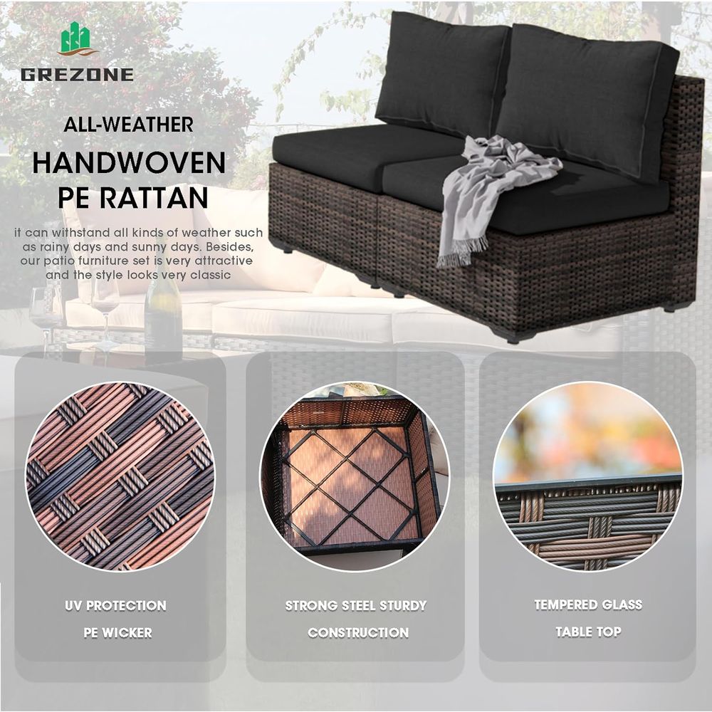 13-Piece Outdoor Sectional Pat - Outdoor Furniture With Fire Pit recensie en prijs