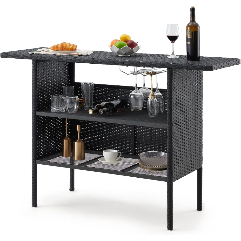 Outdoor Patio Wicker Bar Count - Outdoor Furniture With Fire Pit recensie en prijs