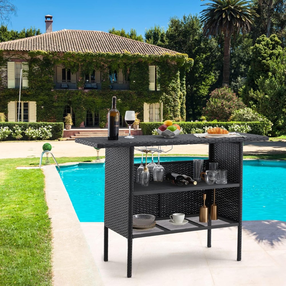 Outdoor Patio Wicker Bar Count - Outdoor Furniture With Fire Pit recensie en prijs