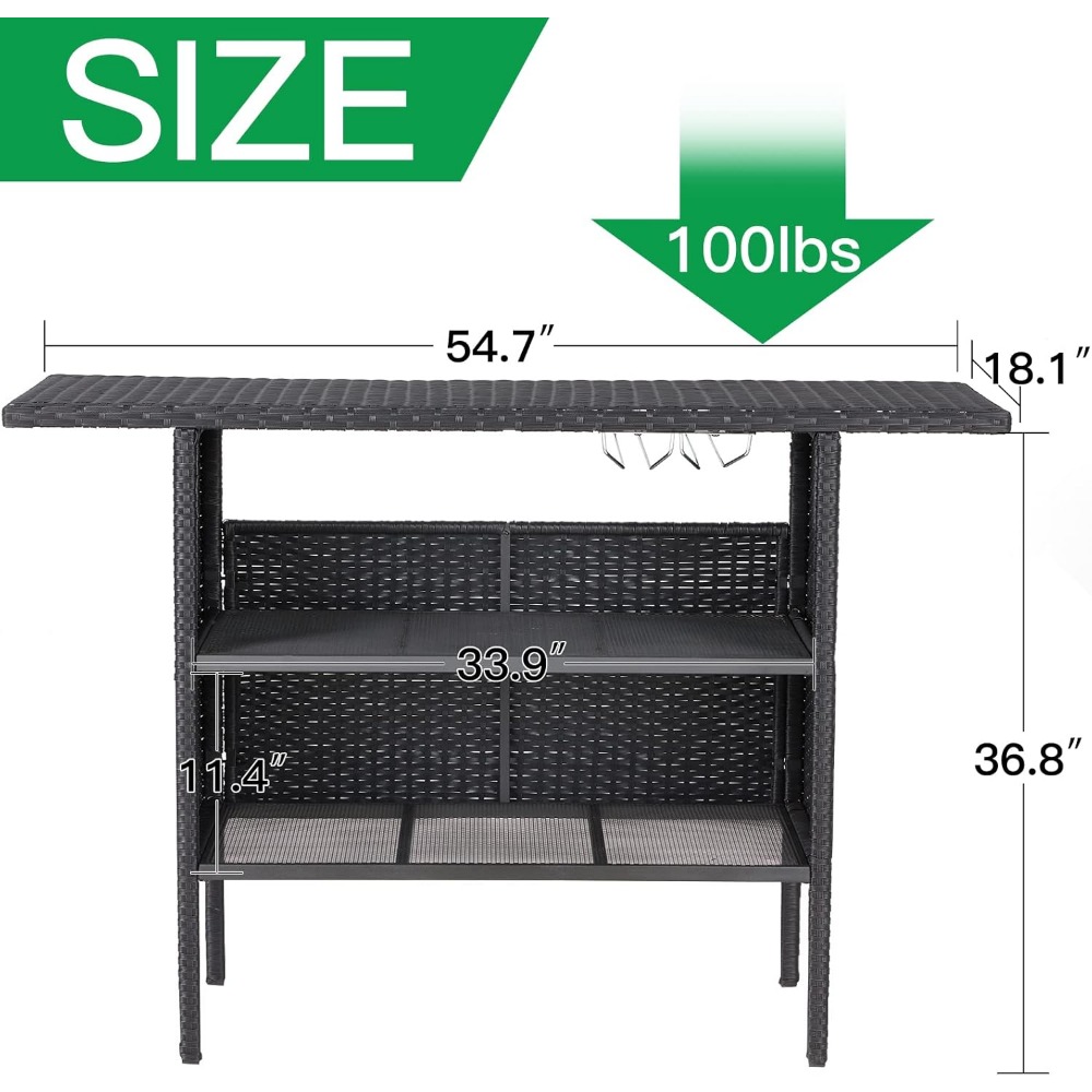 Outdoor Patio Wicker Bar Count - Outdoor Furniture With Fire Pit recensie en prijs