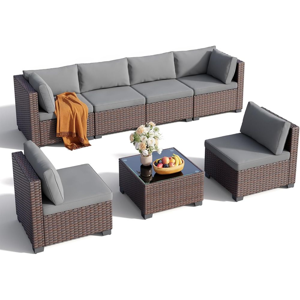 7-Piece Outdoor Patio Wicker S - Outdoor Furniture Balcony recensie en prijs