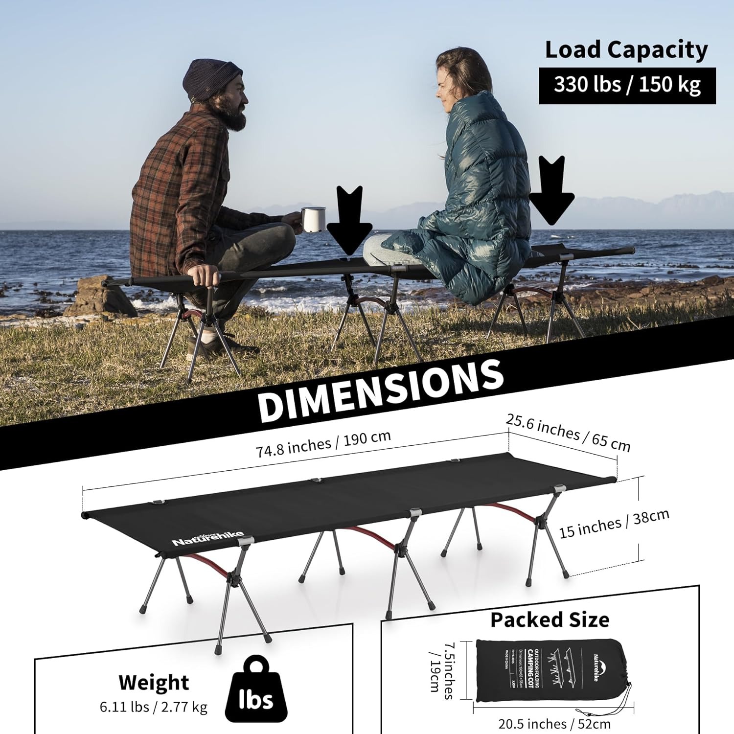 Naturehike Folding Camping Cot - Outdoor Daybed Sofa recensie en prijs