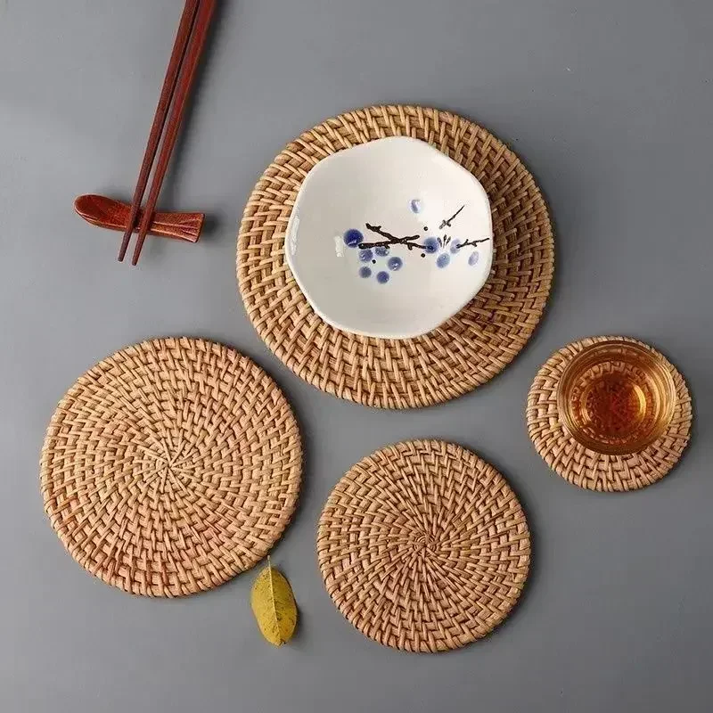 Handmade Round Rattan Coasters - Outdoor Furniture Cafe recensie en prijs
