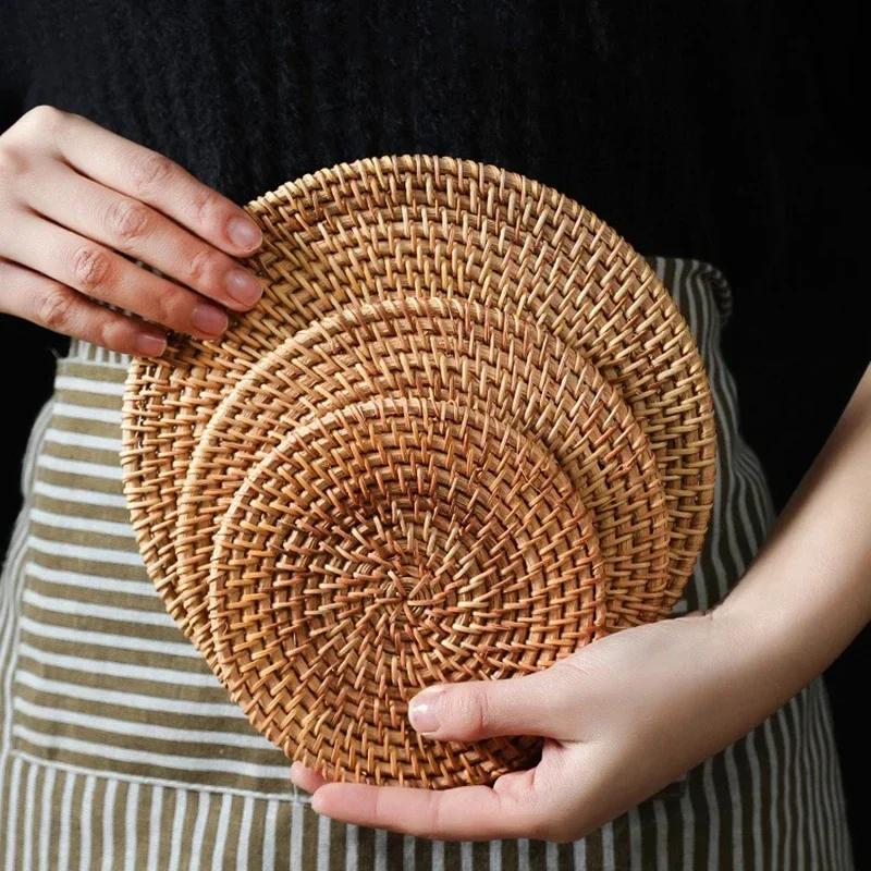 Handmade Round Rattan Coasters - Outdoor Furniture Cafe recensie en prijs