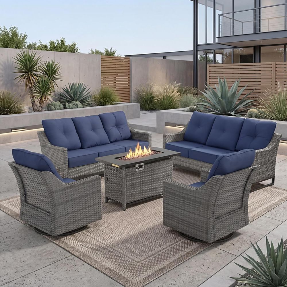 5-Piece Patio Furniture Set wi - Outdoor Furniture With Fire Pit recensie en prijs