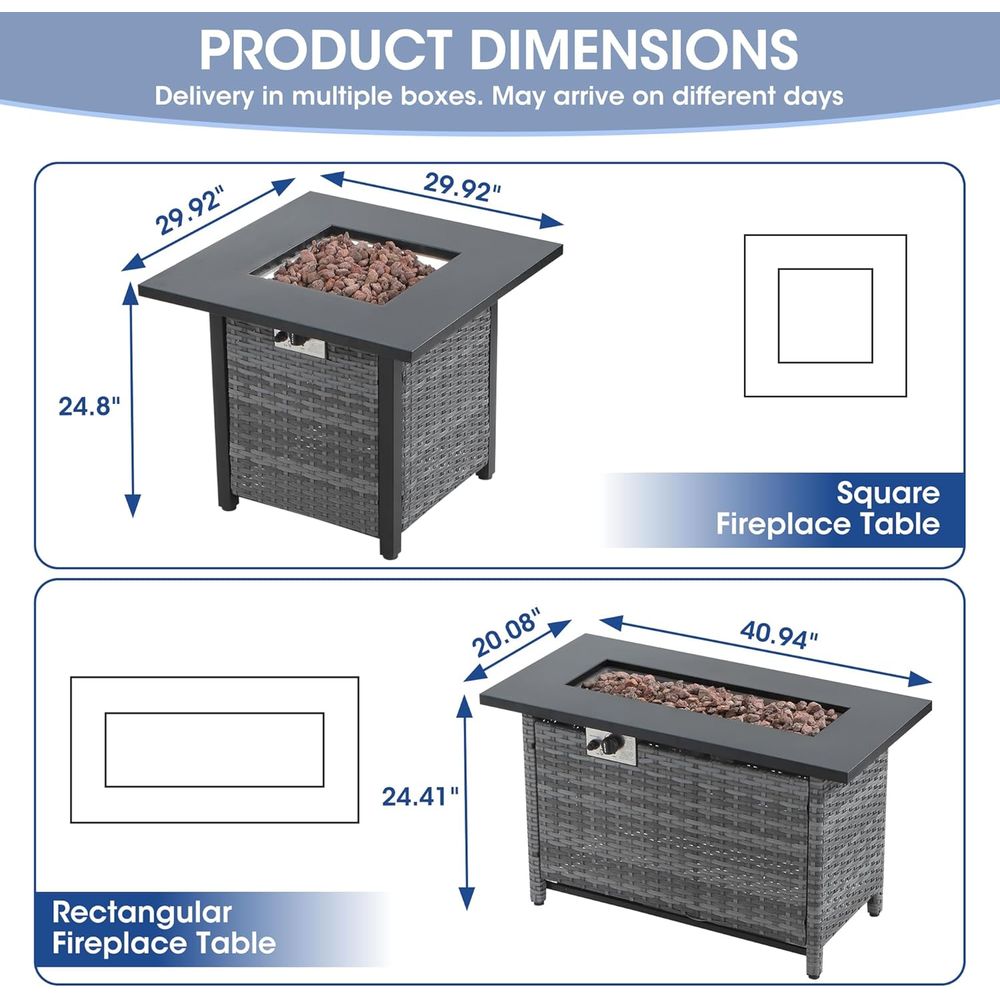 5-Piece Patio Furniture Set wi - Outdoor Furniture With Fire Pit recensie en prijs