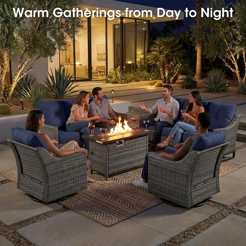 5-Piece Patio Furniture Set wi - Outdoor Furniture With Fire Pit recensie en prijs