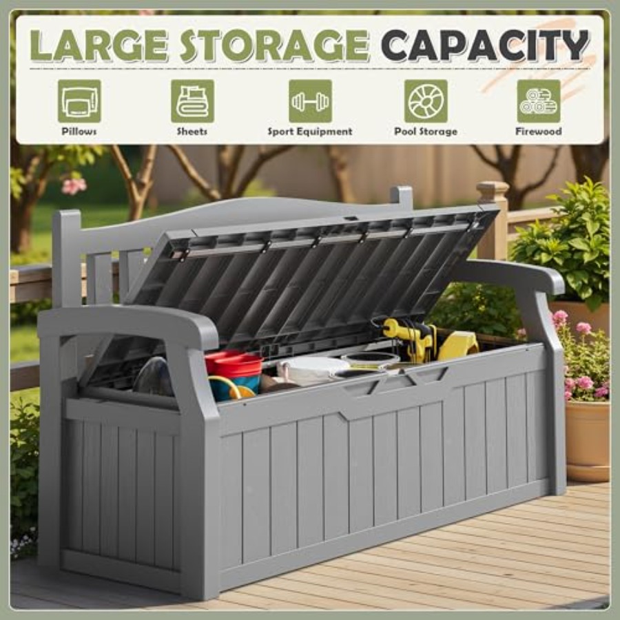 75 Gallon Outdoor Storage Benc - Outdoor Furniture Design recensie en prijs