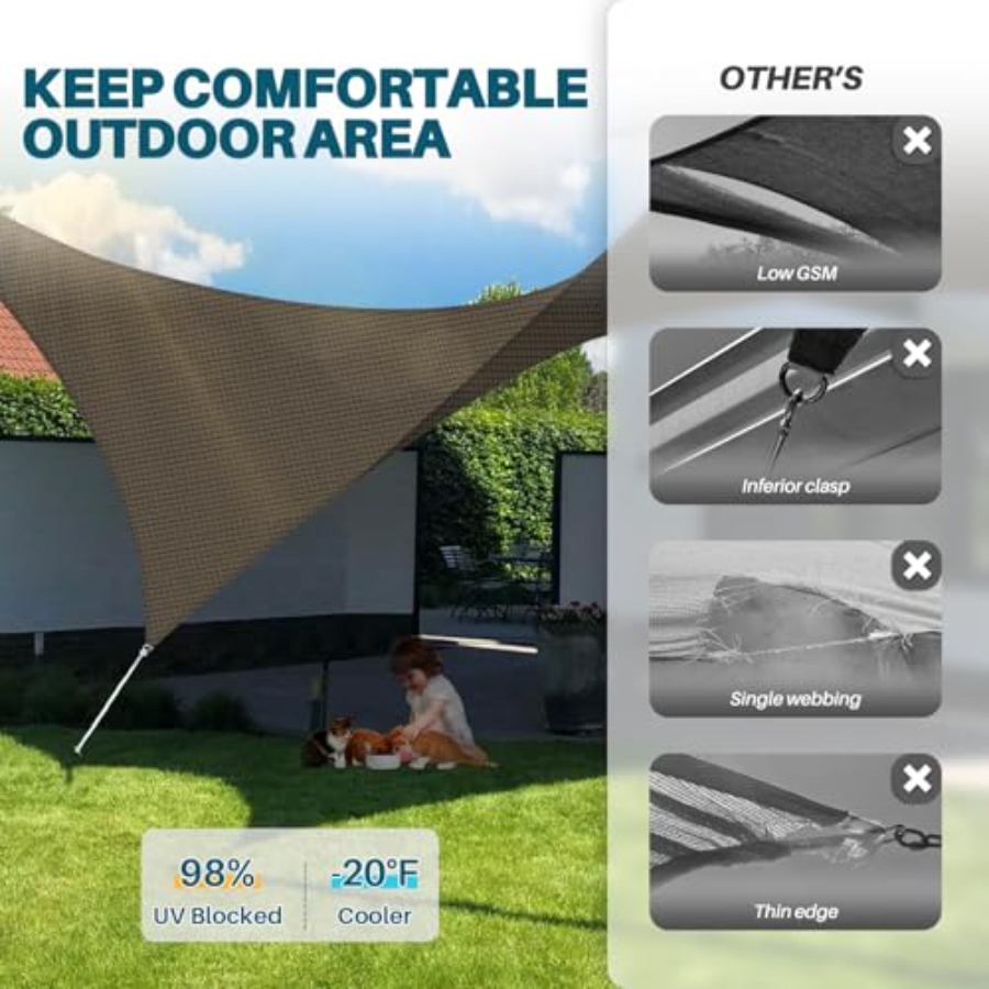14'x16' Sun Shade Sail Outdoor - Sun Sail Shade recensie en prijs