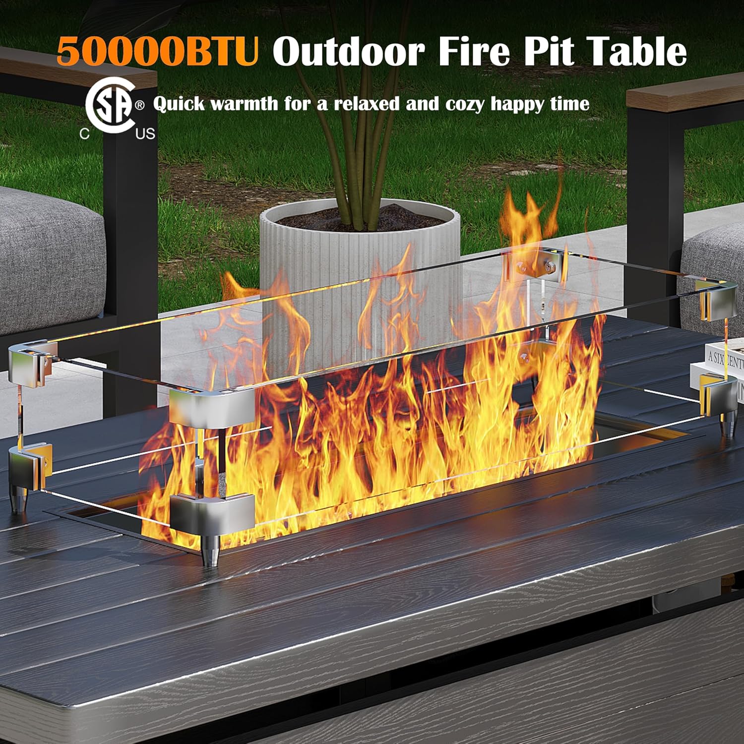 Outdoor 51 Inch Outdoor Fire P - Outdoor Furniture With Fire Pit recensie en prijs