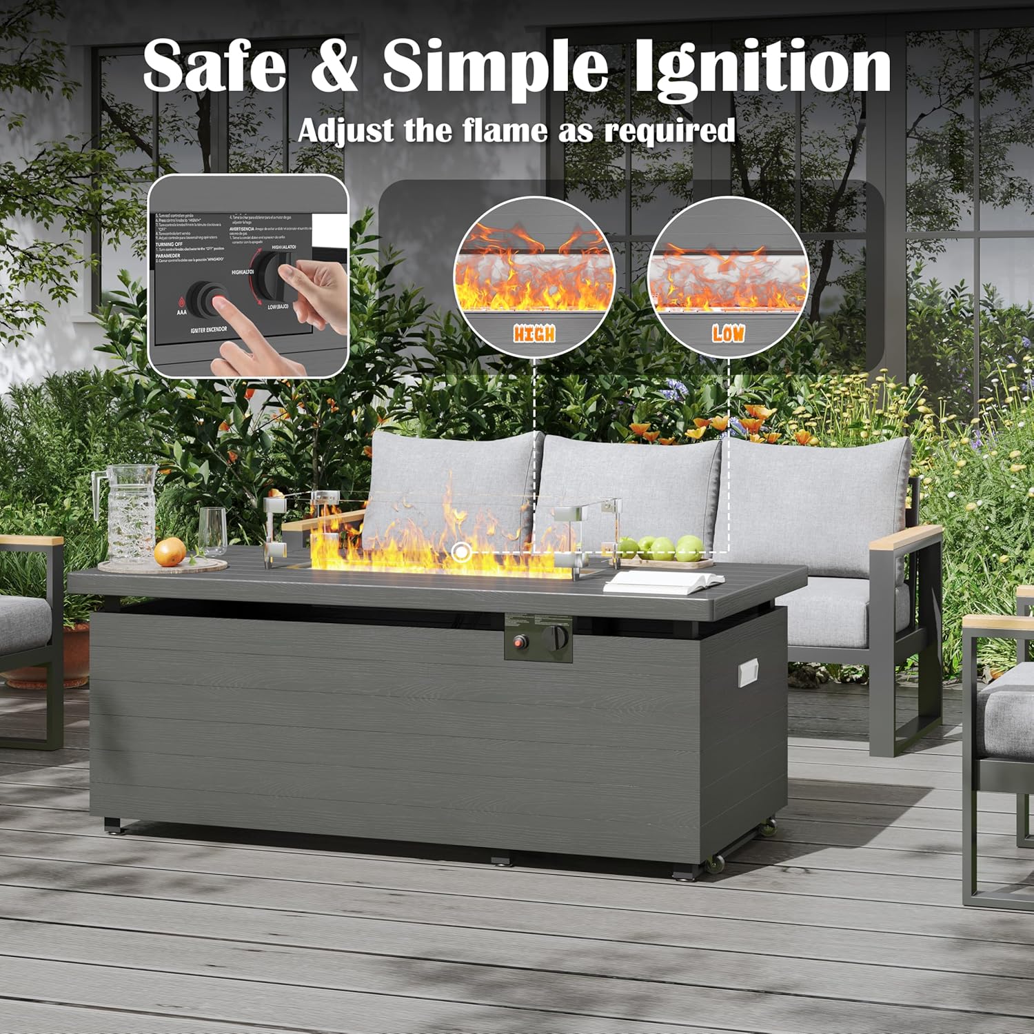 Outdoor 51 Inch Outdoor Fire P - Outdoor Furniture With Fire Pit recensie en prijs