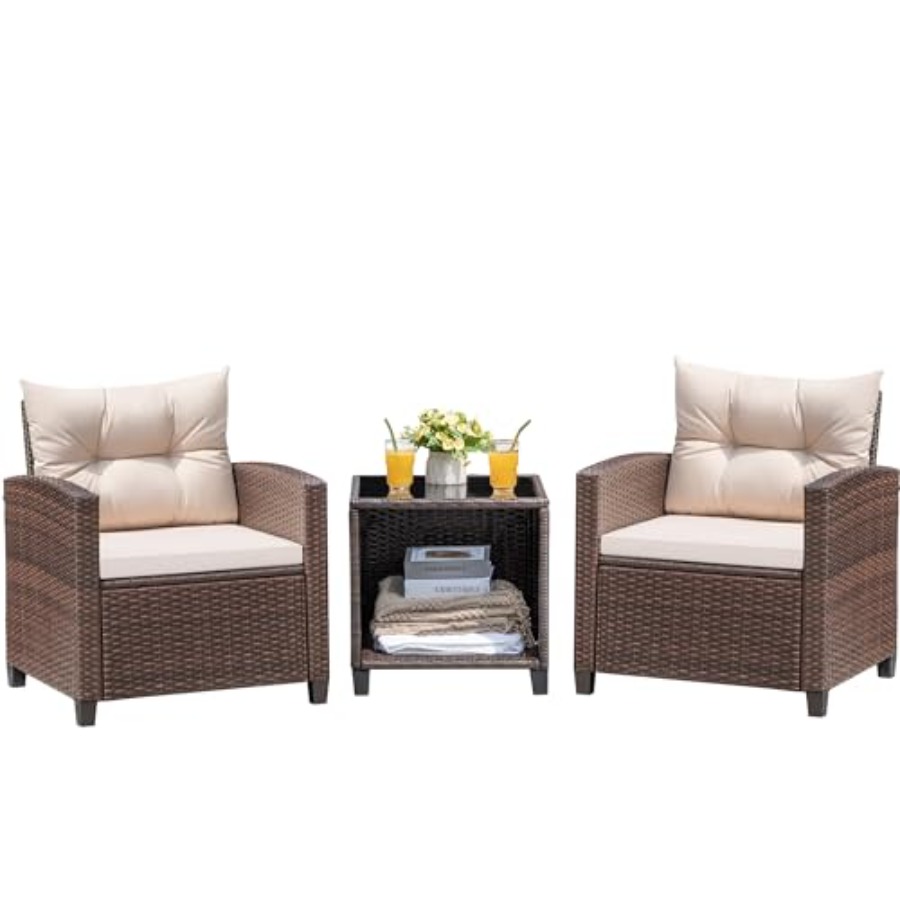 Devoko 3 Pieces Patio Furnitur - Outdoor Furniture Set recensie en prijs