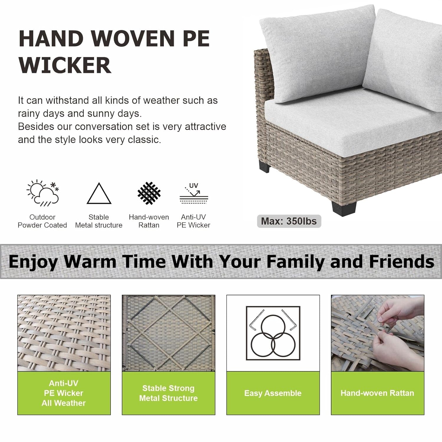 7 Piece Outdoor Sectional Sofa - Outdoor Furniture With Fire Pit recensie en prijs