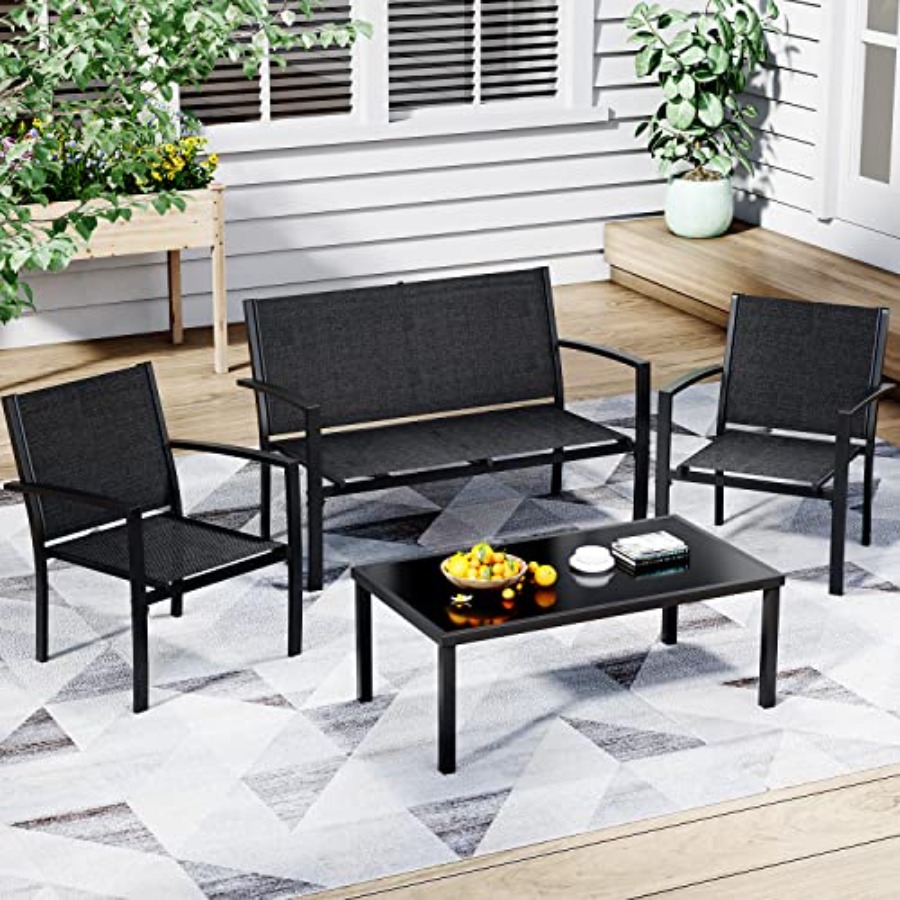 Greesum 4 Pieces Patio Furnitu - Outdoor Furniture Set recensie en prijs