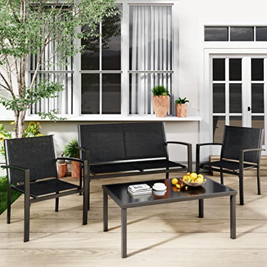 Greesum 4 Pieces Patio Furnitu - Outdoor Furniture Set recensie en prijs