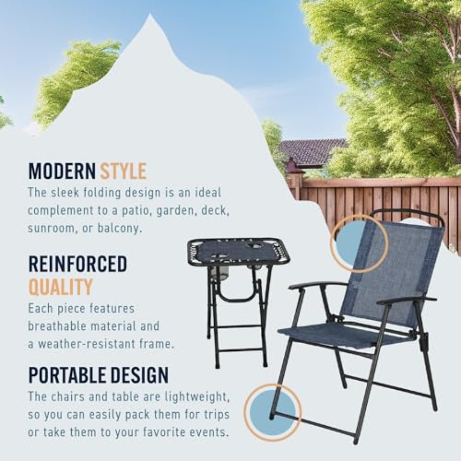 Trapper's Peak 3-Piece Folding - Outdoor Furniture Set recensie en prijs
