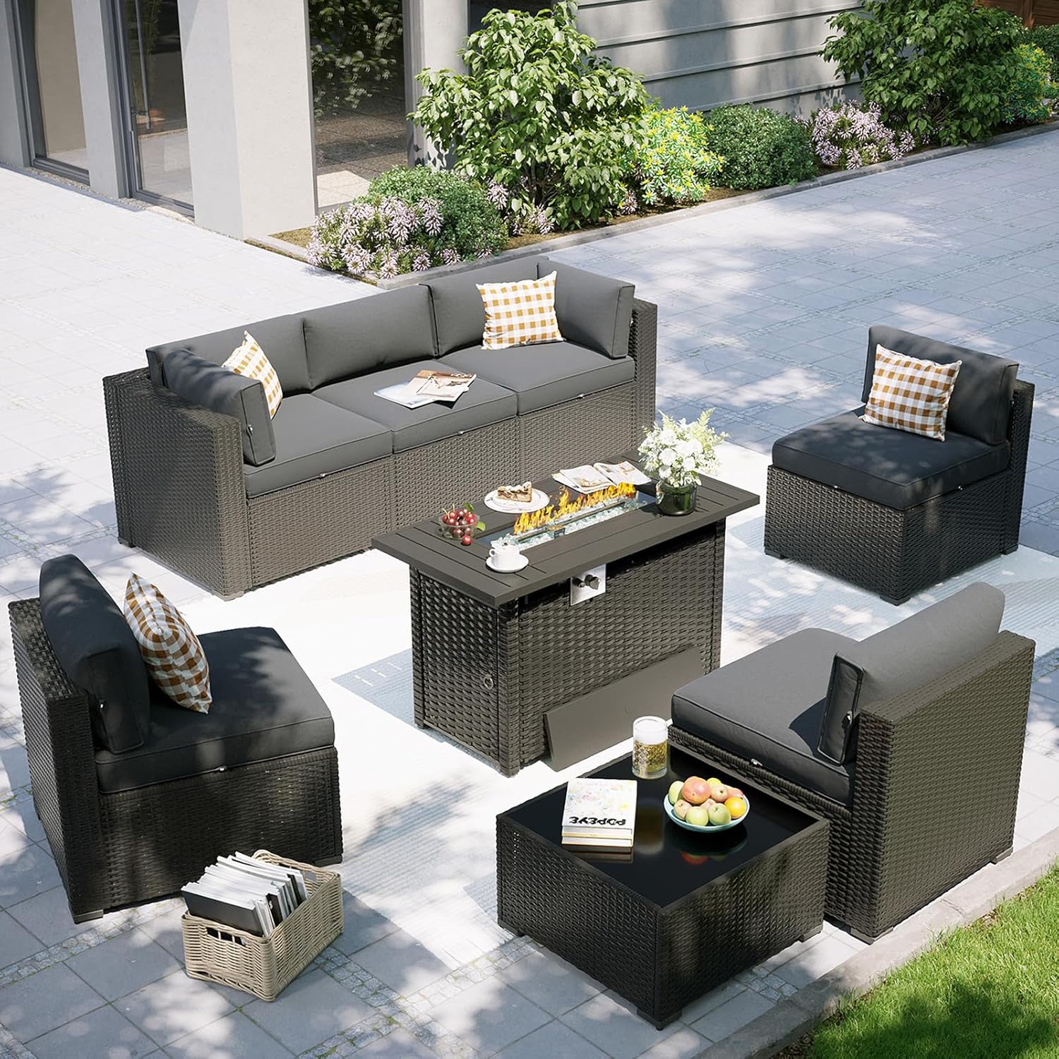 Patio Furniture Set with Fire  - Outdoor Furniture With Fire Pit recensie en prijs