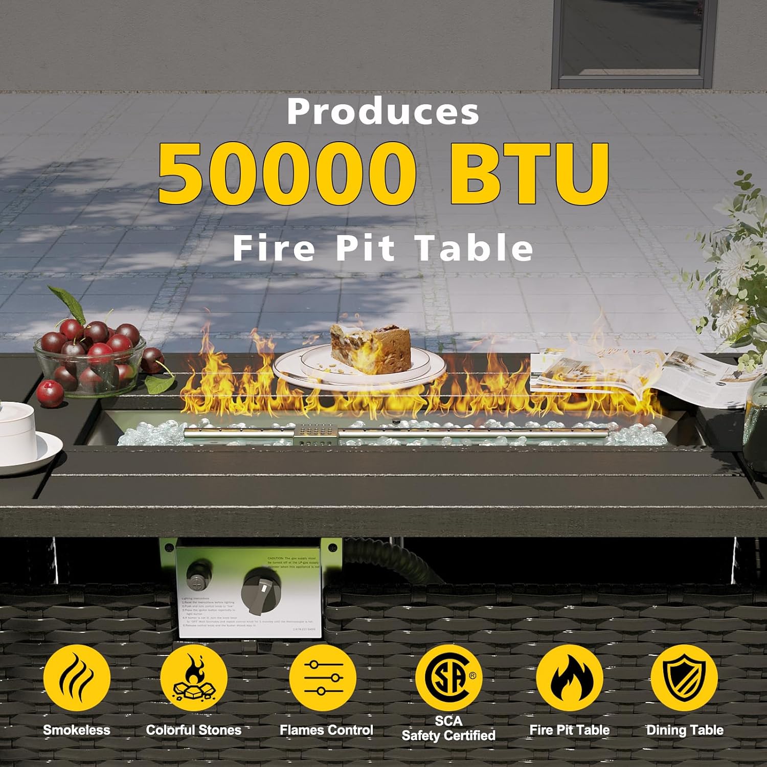 Patio Furniture Set with Fire  - Outdoor Furniture With Fire Pit recensie en prijs