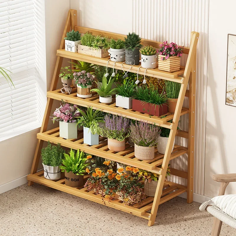 Solid Wood Flower Shelf Plant  - Outdoor Furniture Design recensie en prijs