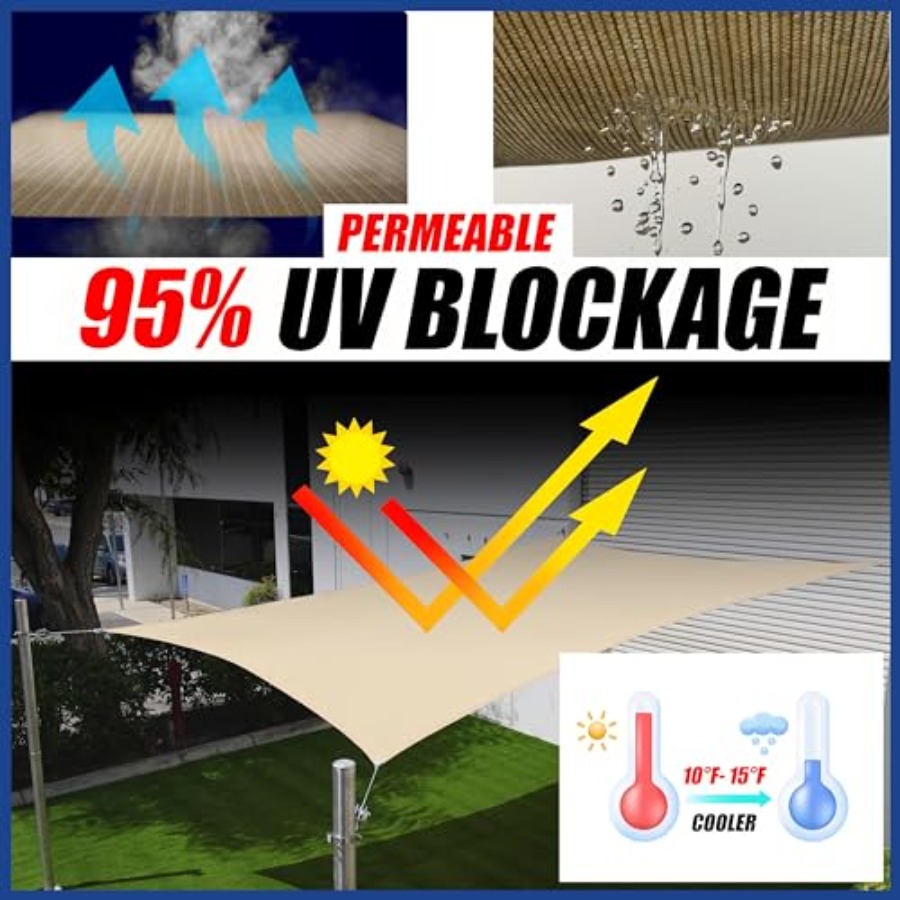 24' x 24' x 24' Sun Shade Sail - Sun Sail Shade recensie en prijs