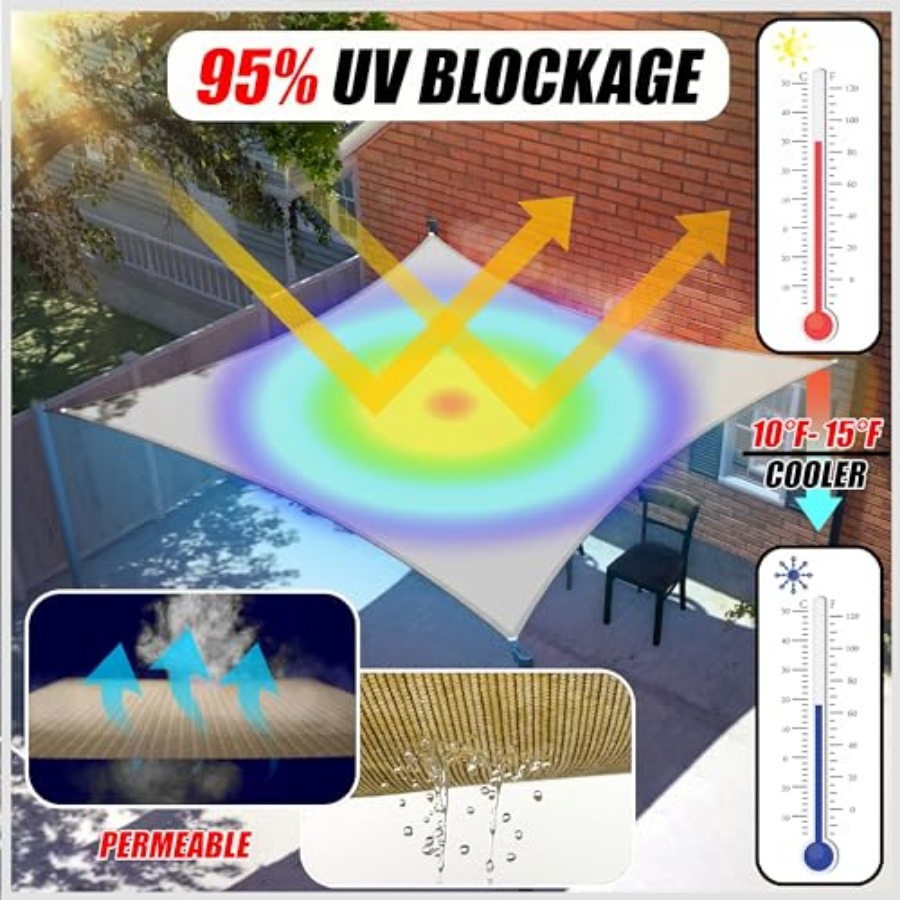 14' x 20' Sun Shade Sail Recta - Sun Sail Shade recensie en prijs