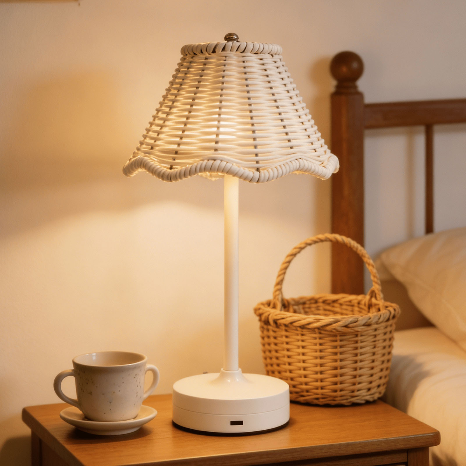 LED Vintage Rattan Table Lamp  - Outdoor Furniture Cafe recensie en prijs