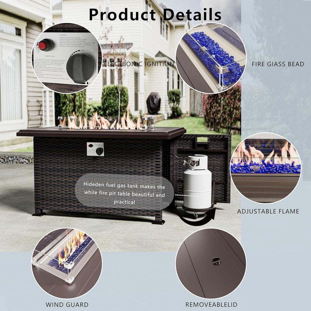 13-Piece Outdoor Sectional Pat - Outdoor Furniture With Fire Pit recensie en prijs