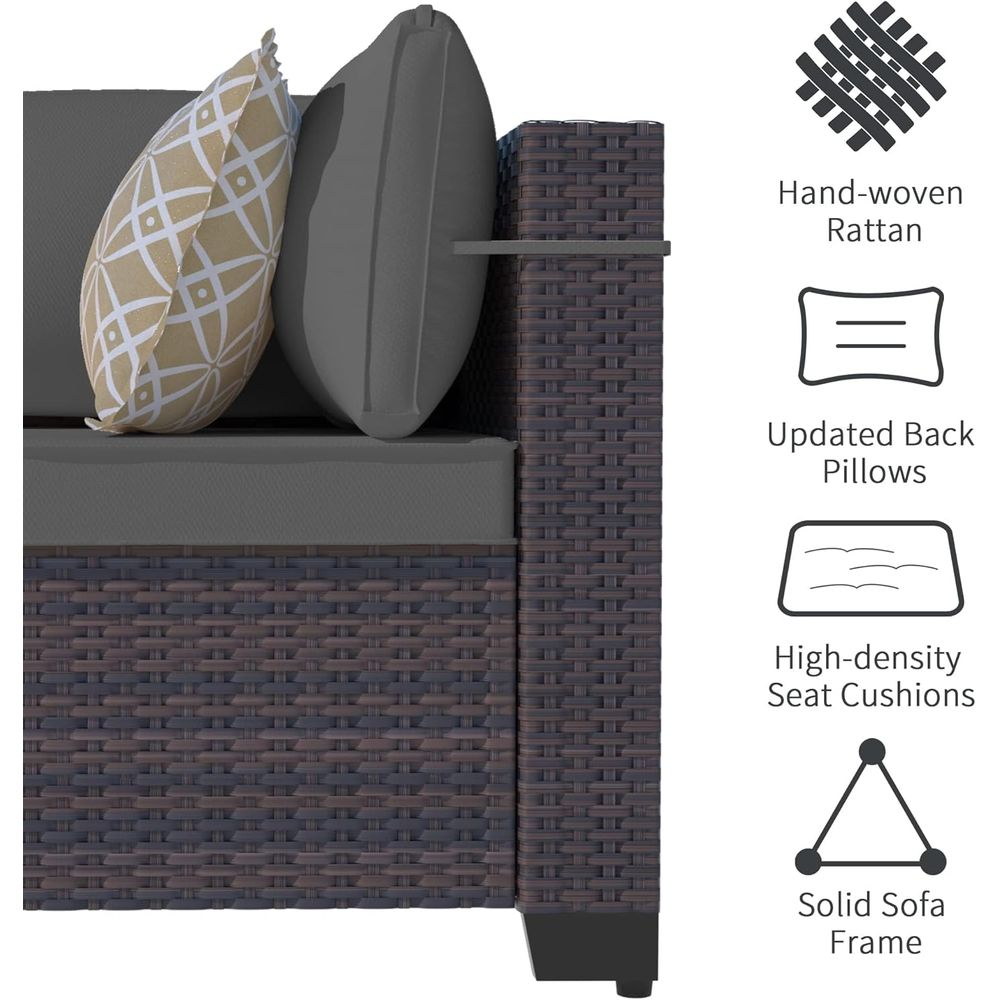 13-Piece Outdoor Sectional Pat - Outdoor Furniture With Fire Pit recensie en prijs