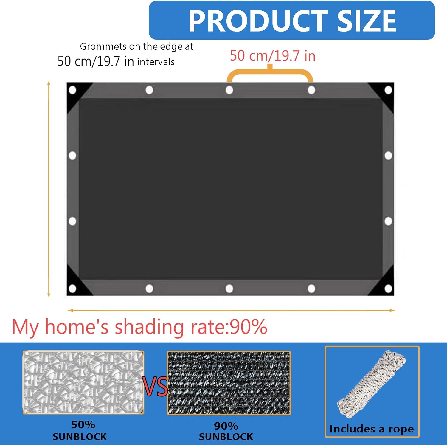 90% Shade Cloth Sun Sail, Dura - Sun Sail Shade recensie en prijs