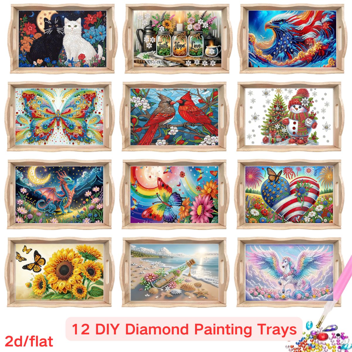 A diamond-painted square tray  - Outdoor Furniture Design recensie en prijs