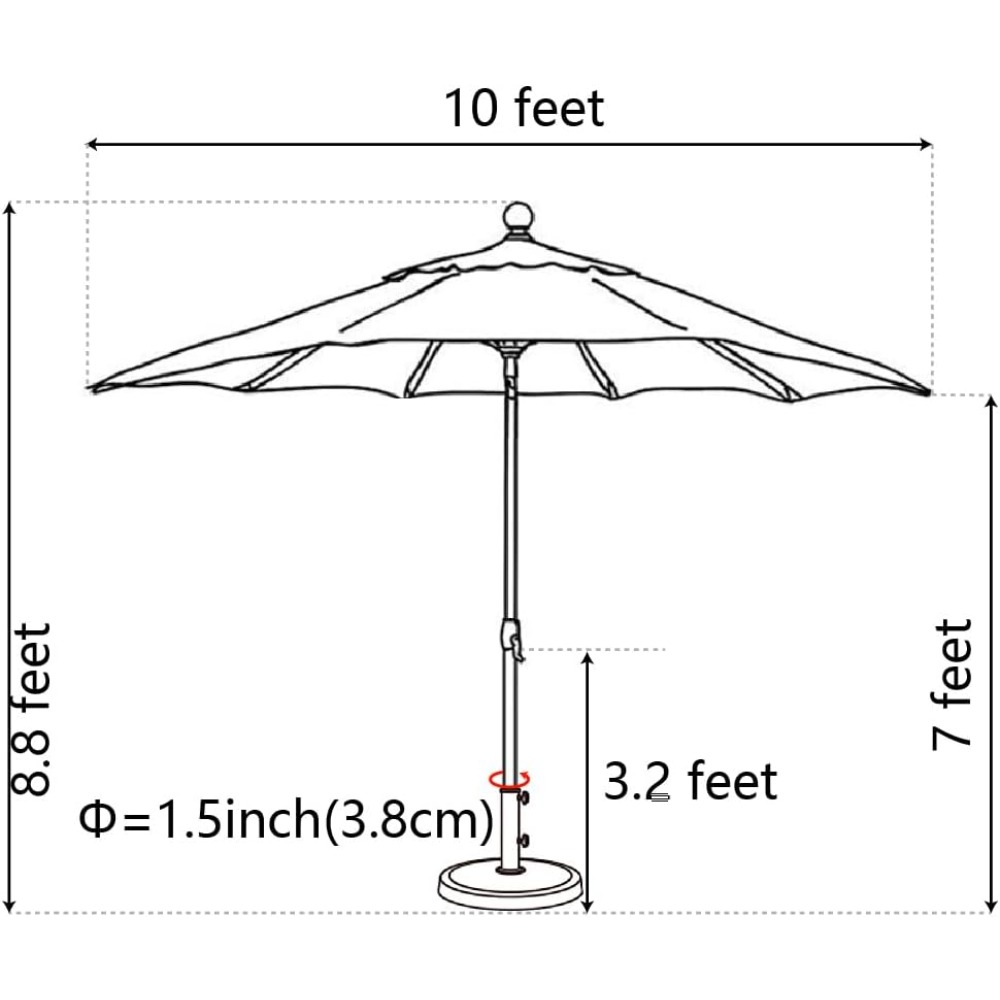 USA 10-Year-Non-Fading 10Ft Ma - Outdoor Furniture Year Round recensie en prijs