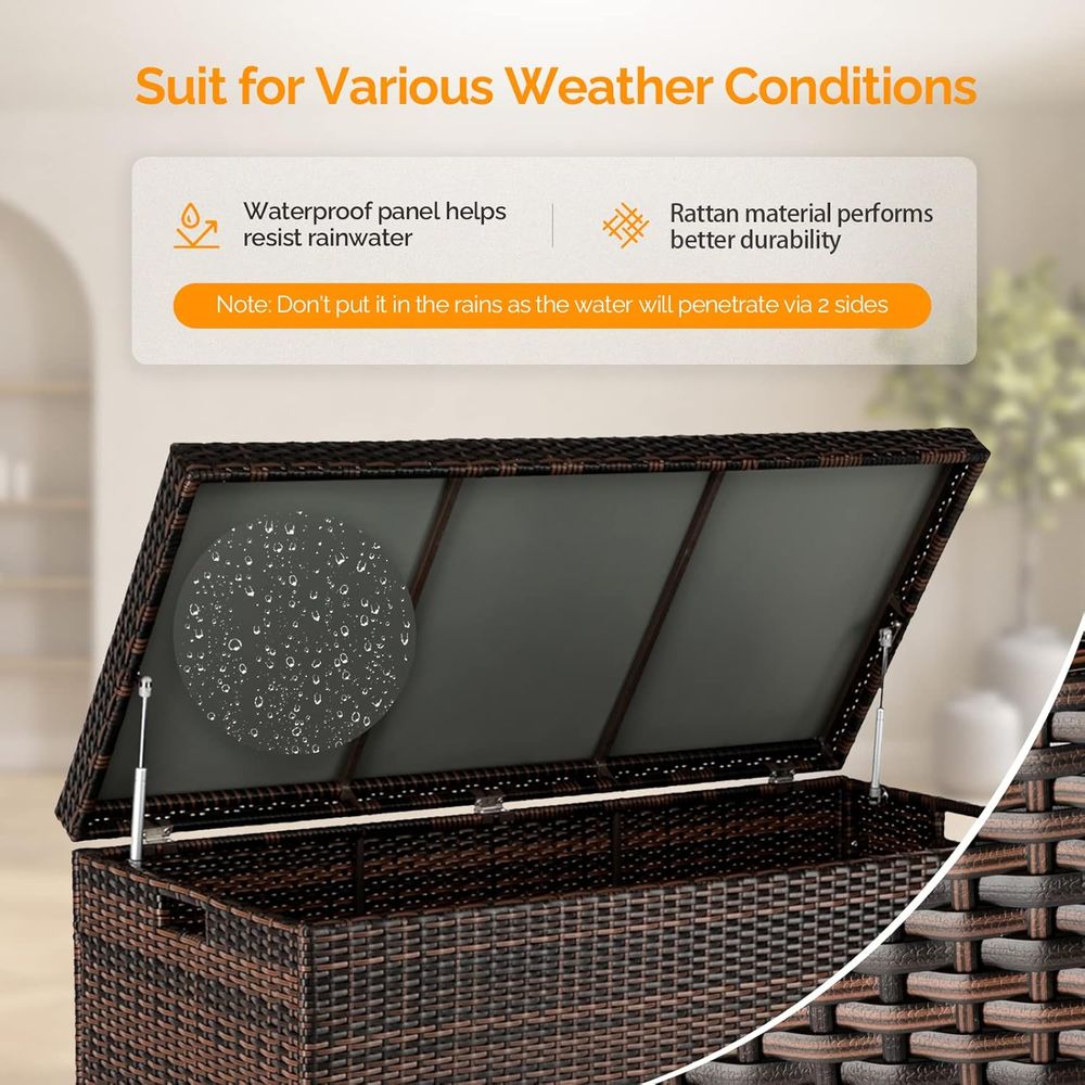Large 132 Gallon Wicker Storag - Outdoor Furniture Set recensie en prijs