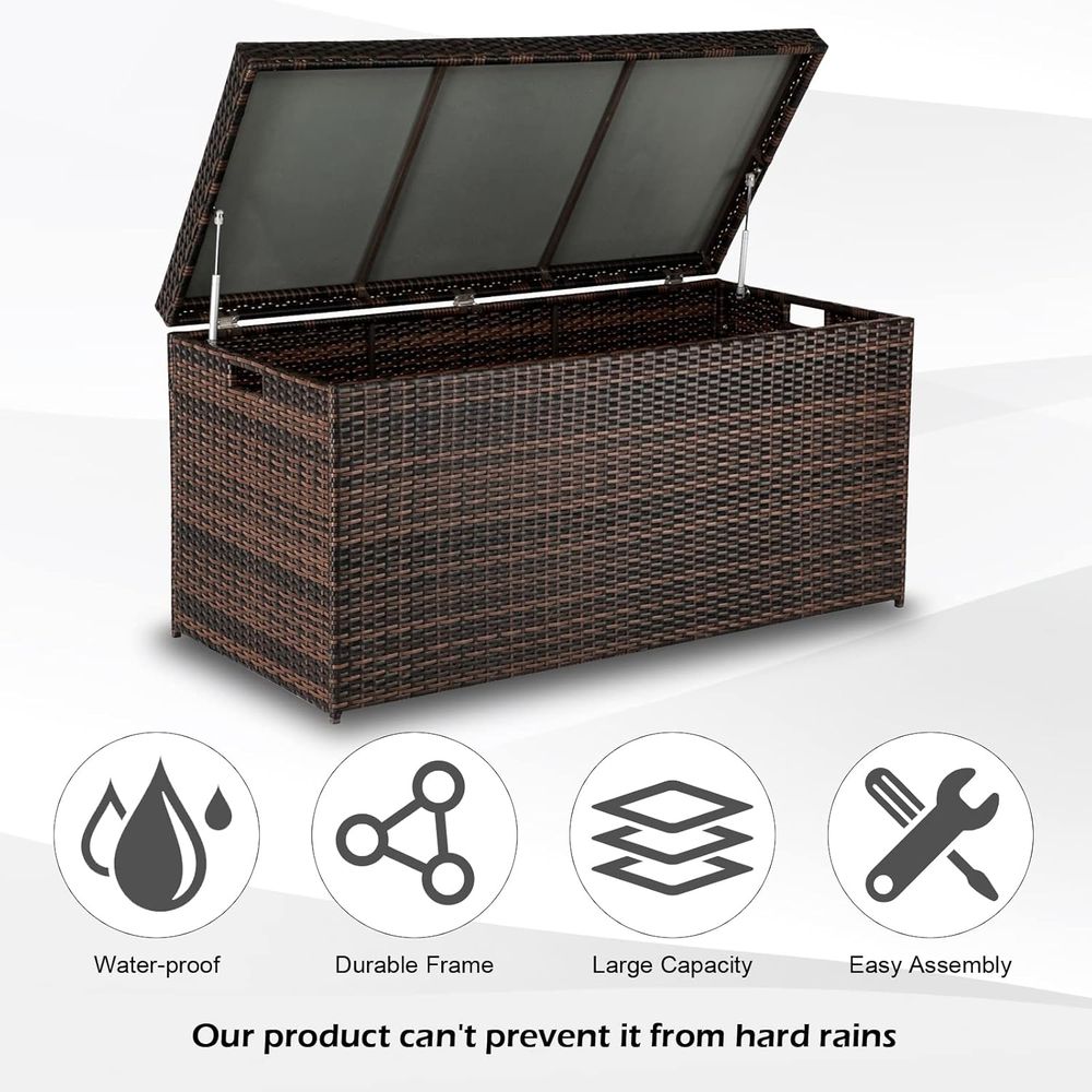 Large 132 Gallon Wicker Storag - Outdoor Furniture Set recensie en prijs
