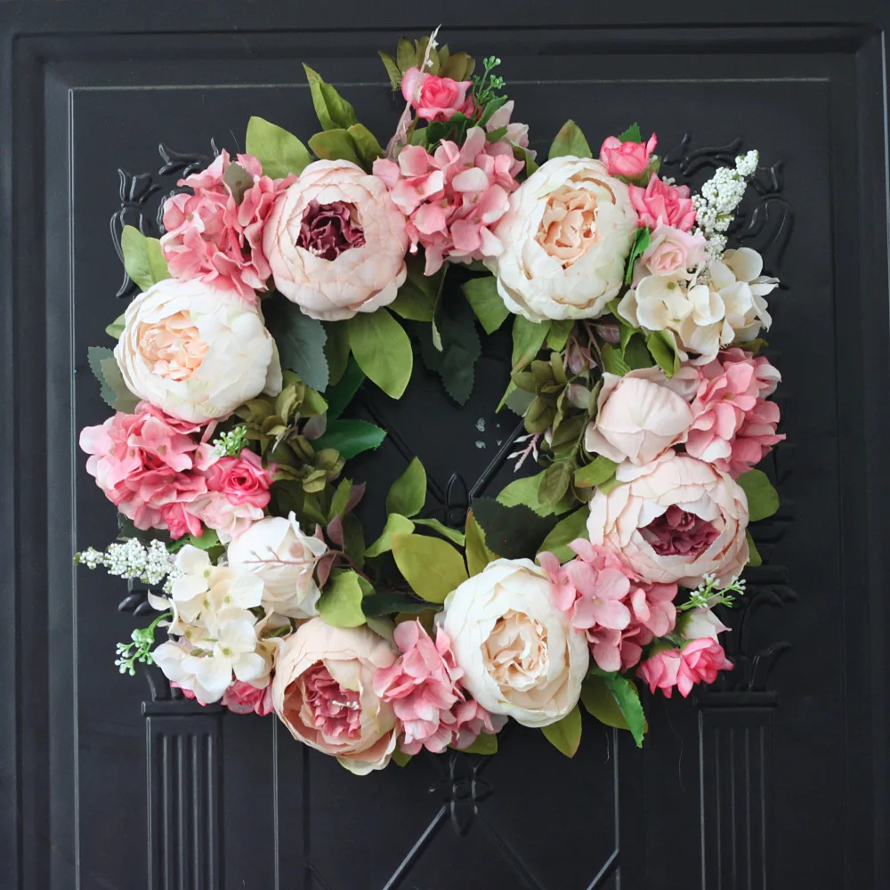 Artificial Peony Wreath Garlan - Outdoor Furniture Cafe recensie en prijs