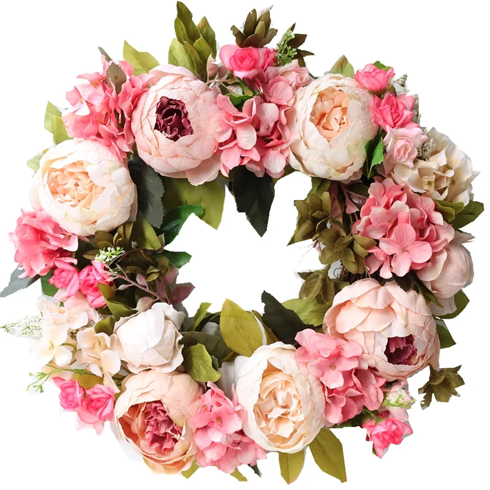 Artificial Peony Wreath Garlan - Outdoor Furniture Cafe recensie en prijs