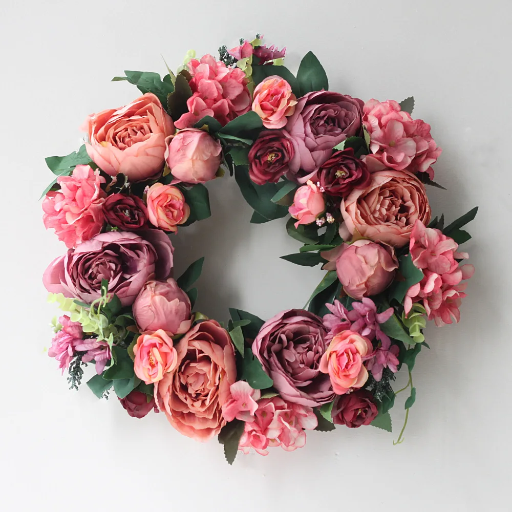 Artificial Peony Wreath Garlan - Outdoor Furniture Cafe recensie en prijs