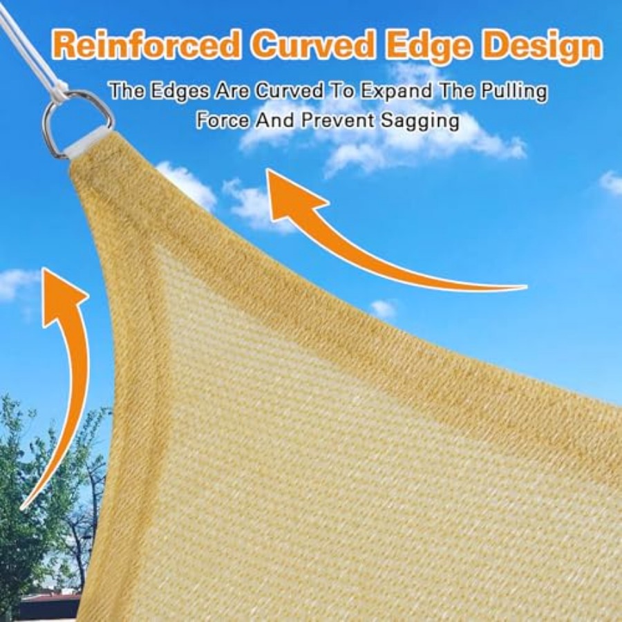 Sun Shade Sail, 12'X20' Sand R - Sun Sail Shade recensie en prijs