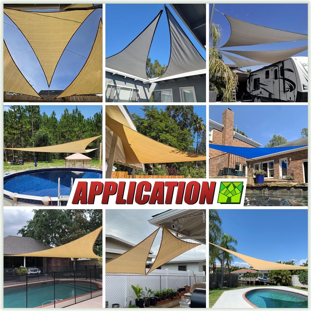 17' x 17' x 24' Beige UV Block - Sun Sail Shade recensie en prijs