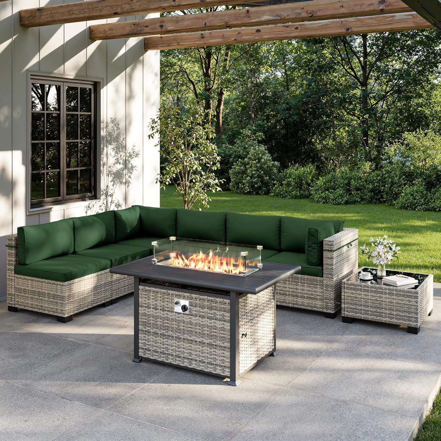 8-Piece Outdoor Patio Furnitur - Outdoor Furniture With Fire Pit recensie en prijs