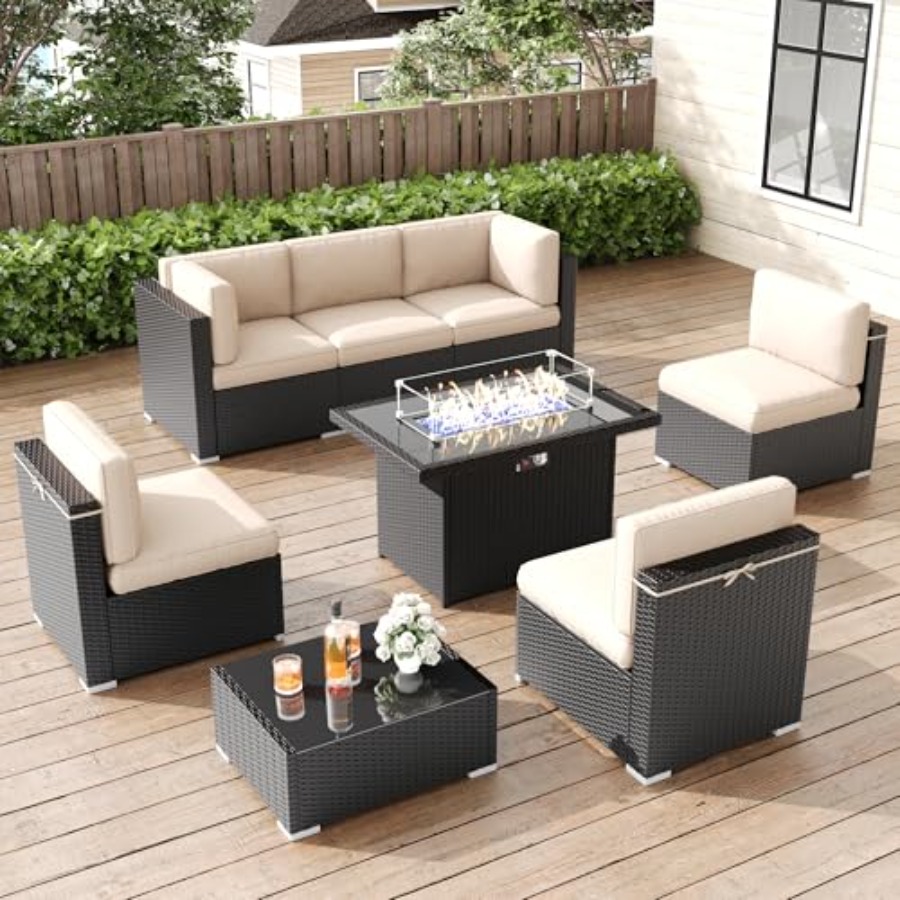 Patio furniture set for outdoo - Outdoor Furniture With Fire Pit recensie en prijs
