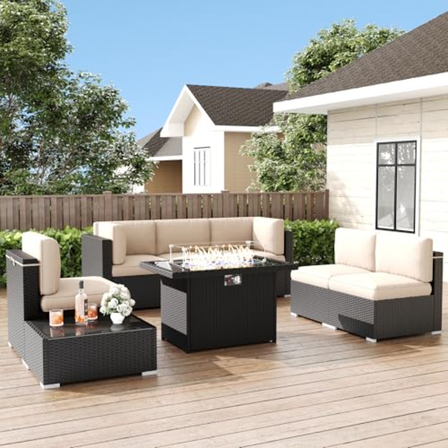 Patio furniture set for outdoo - Outdoor Furniture With Fire Pit recensie en prijs