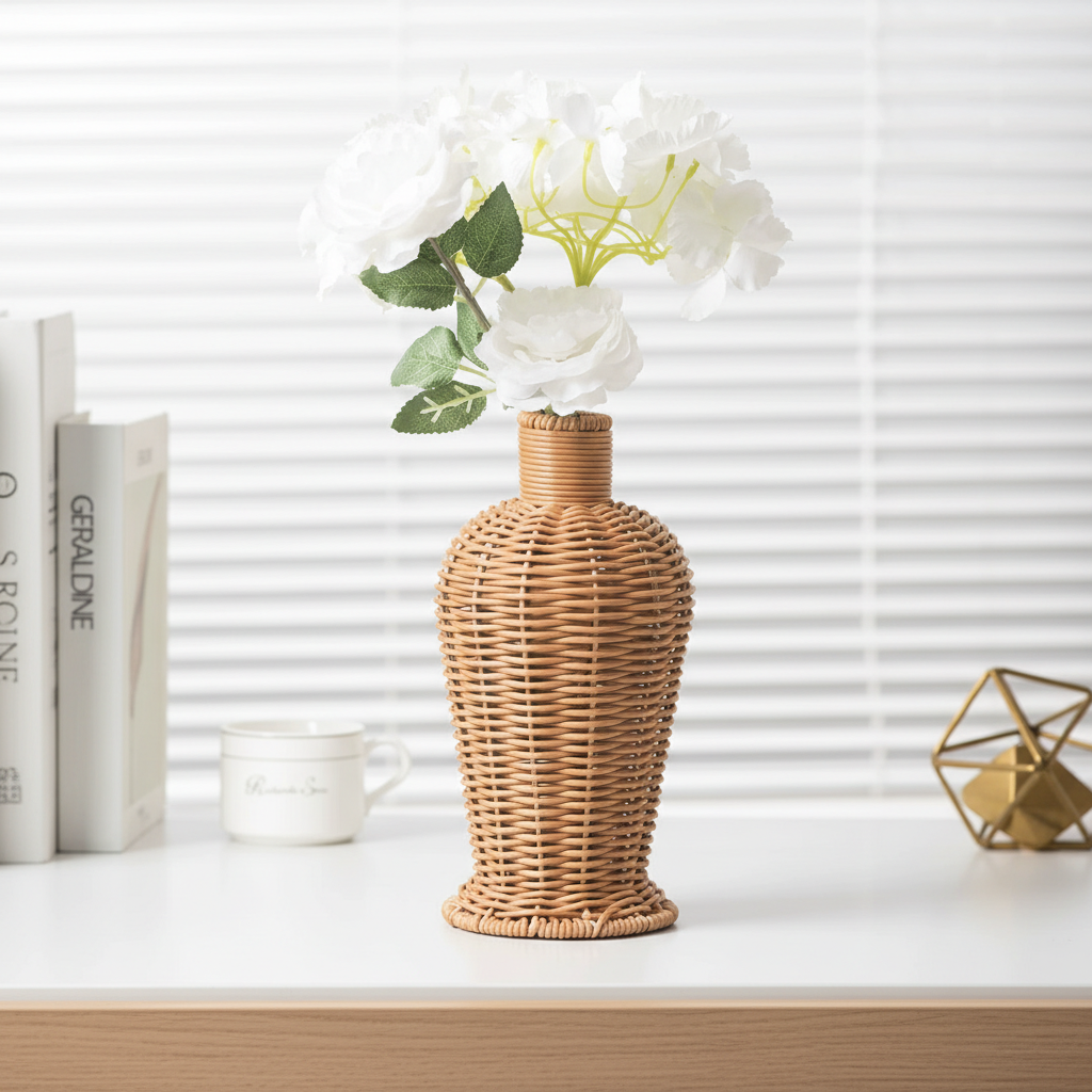 Plastic Rattan Weave Vase Hand - Outdoor Furniture Cafe recensie en prijs